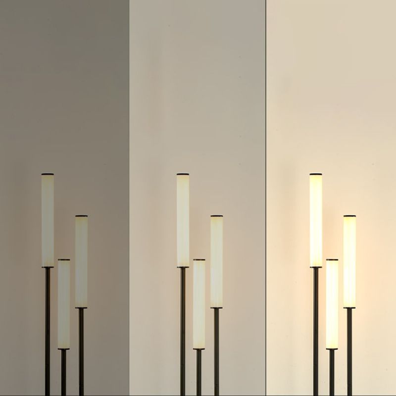 Eryn Modern 3 head Black Metal Arcylic Floor Lamp - Cueteks