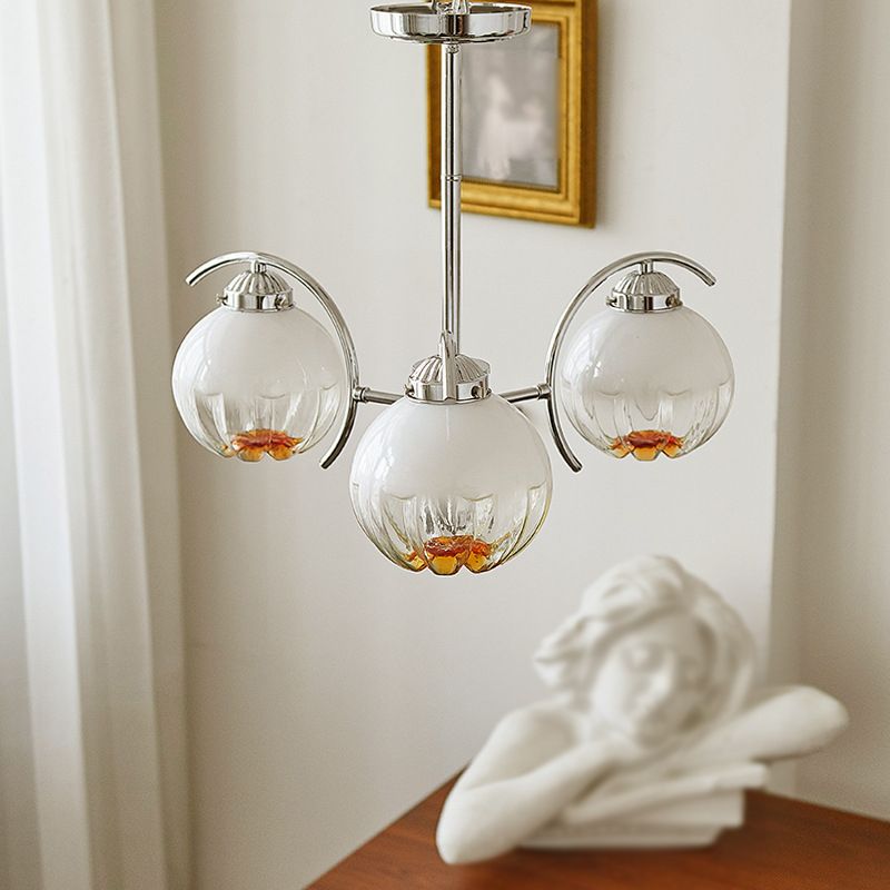 Hailie Pendant Light Gradient Flower Modern, Glass, White, Bedroom - Cueteks