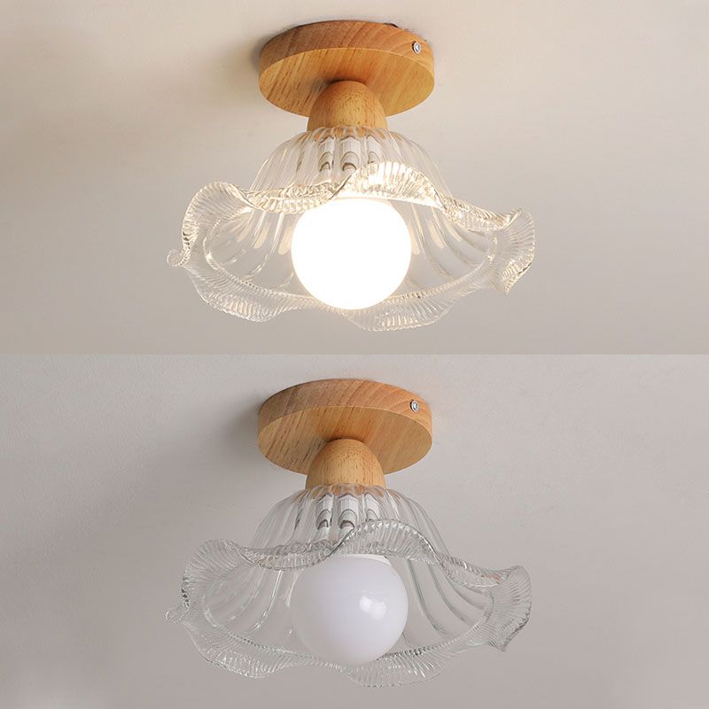 Sanna Nordic Minimalist Semi-Flush Mount Ceiling Light - Cueteks