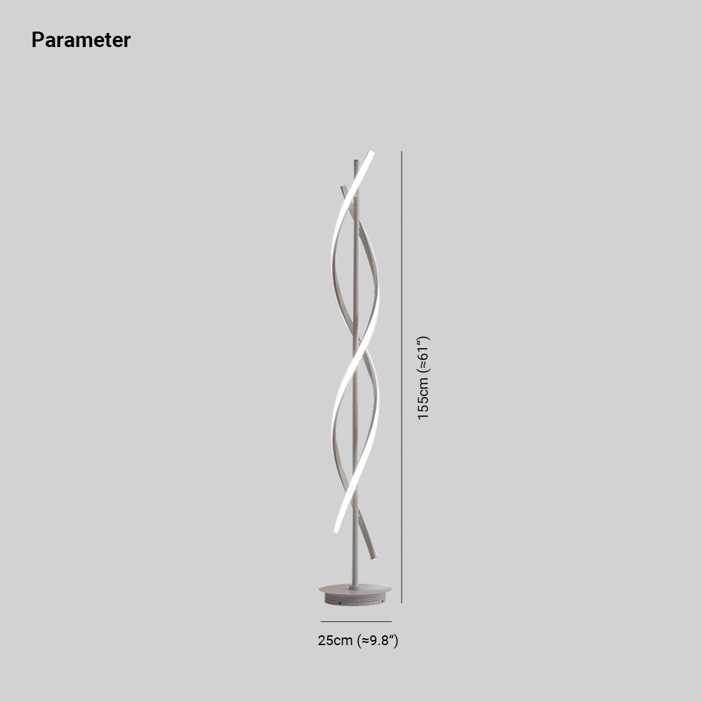 Louise floor lamp dimension drawing showing 155 cm overall height and a 25 cm wide base