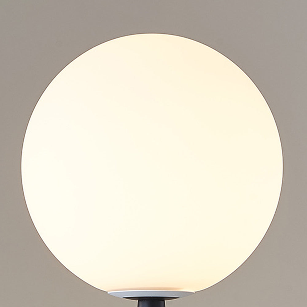 Salgado Retro Column Glass/Resin Floor Lamp, Black, Bedroom - Cueteks