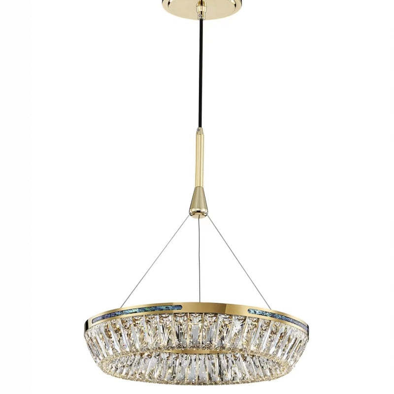 Marilyn Modern Luxury Crystal Gold Chandelier, Tri-Circle - Cueteks