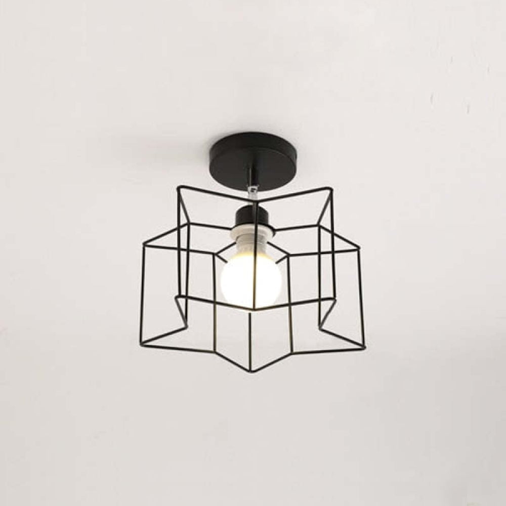 Herbert Modern Nordic Metal LED Flush Mount Ceiling Light, Black/White - Cueteks