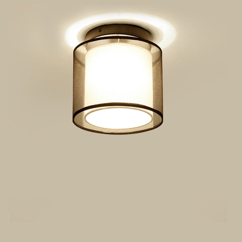 Herbert Modern Metal & Fabric Flush Mount Ceiling Light, 2 Style - Cueteks