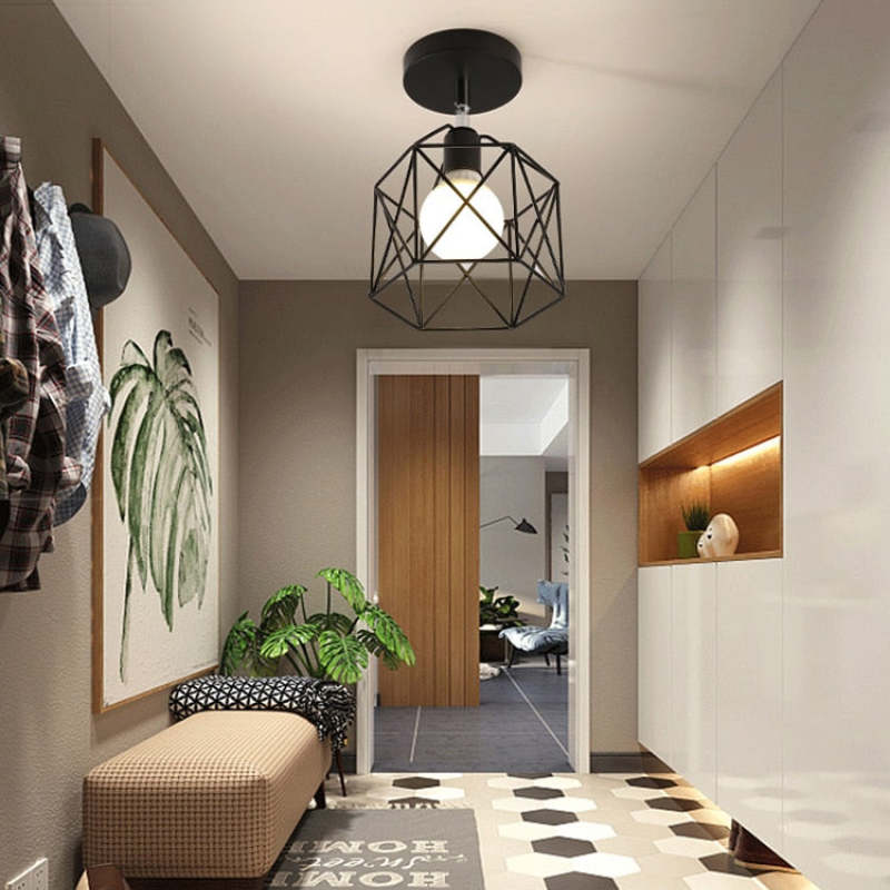 Herbert Modern Nordic Metal LED Flush Mount Ceiling Light, Black/White - Cueteks