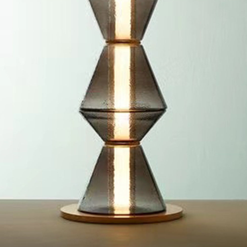 Evette Nordic Modern Black LED Pendant & Floor&Table Lamp, Glass - Cueteks