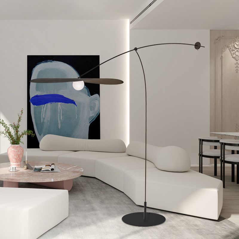 Carins Modern Bowl Linear Metal Glass Floor Lamp,Black /Gold - Cueteks