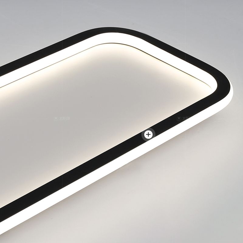 Edge corner detail showing black outer frame and white light strip
