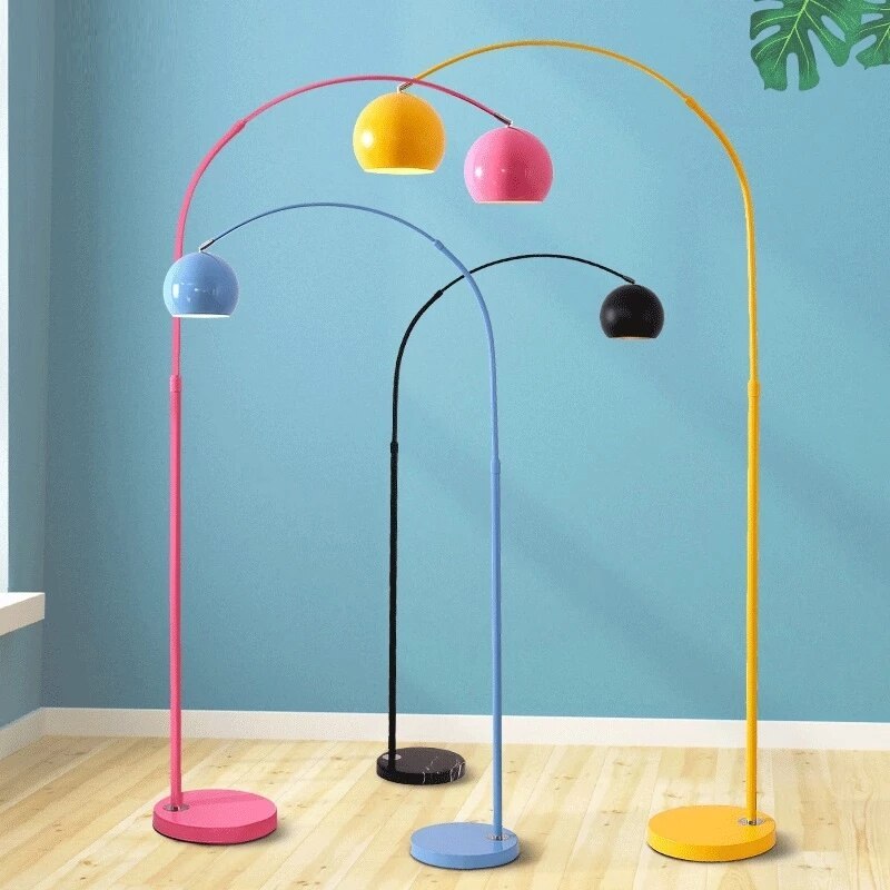 Macaron Modern Fishing 1 Light Arc Floor Lamp Metal - Cueteks