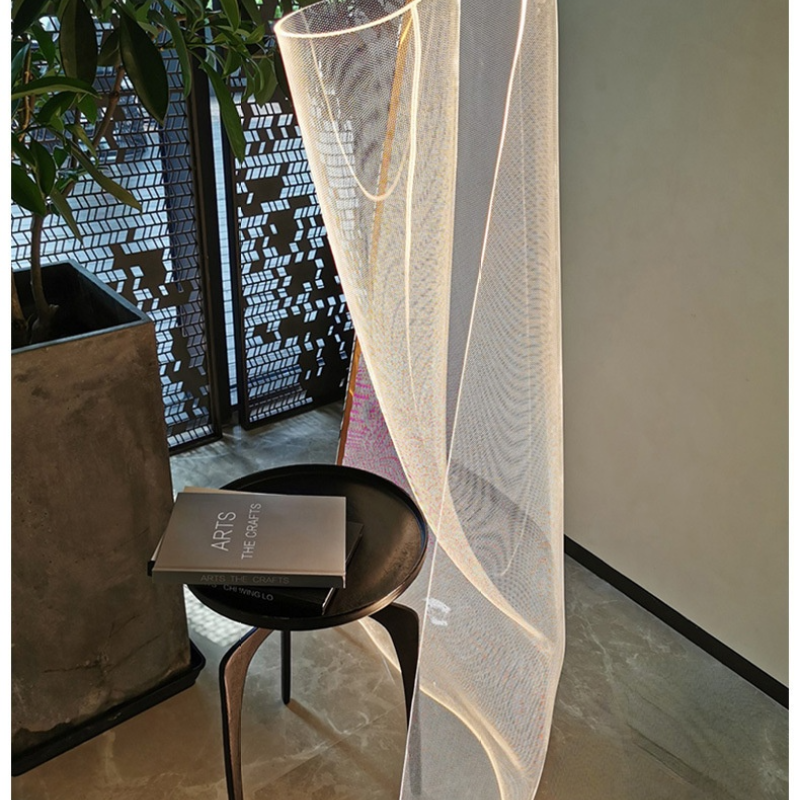 Salgado Modern LED Floor Lamp Metal/Acrylic Living Room/Bedroom - Cueteks