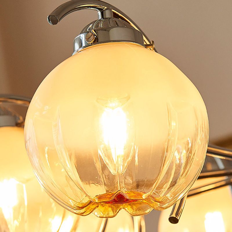 Hailie Pendant Light Gradient Flower Modern, Glass, White, Bedroom - Cueteks