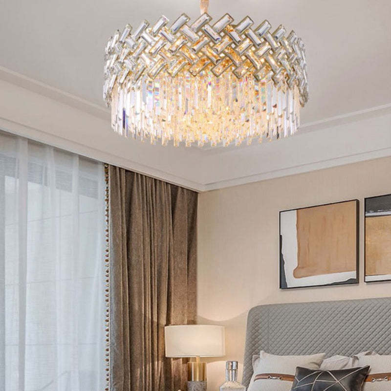 Marilyn Luxury Gold Chandelier, Crystal & Metal - Cueteks