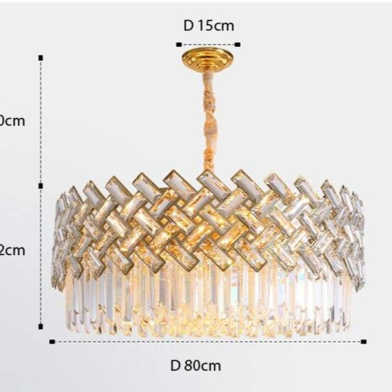 Marilyn Luxury Gold Chandelier, Crystal & Metal - Cueteks