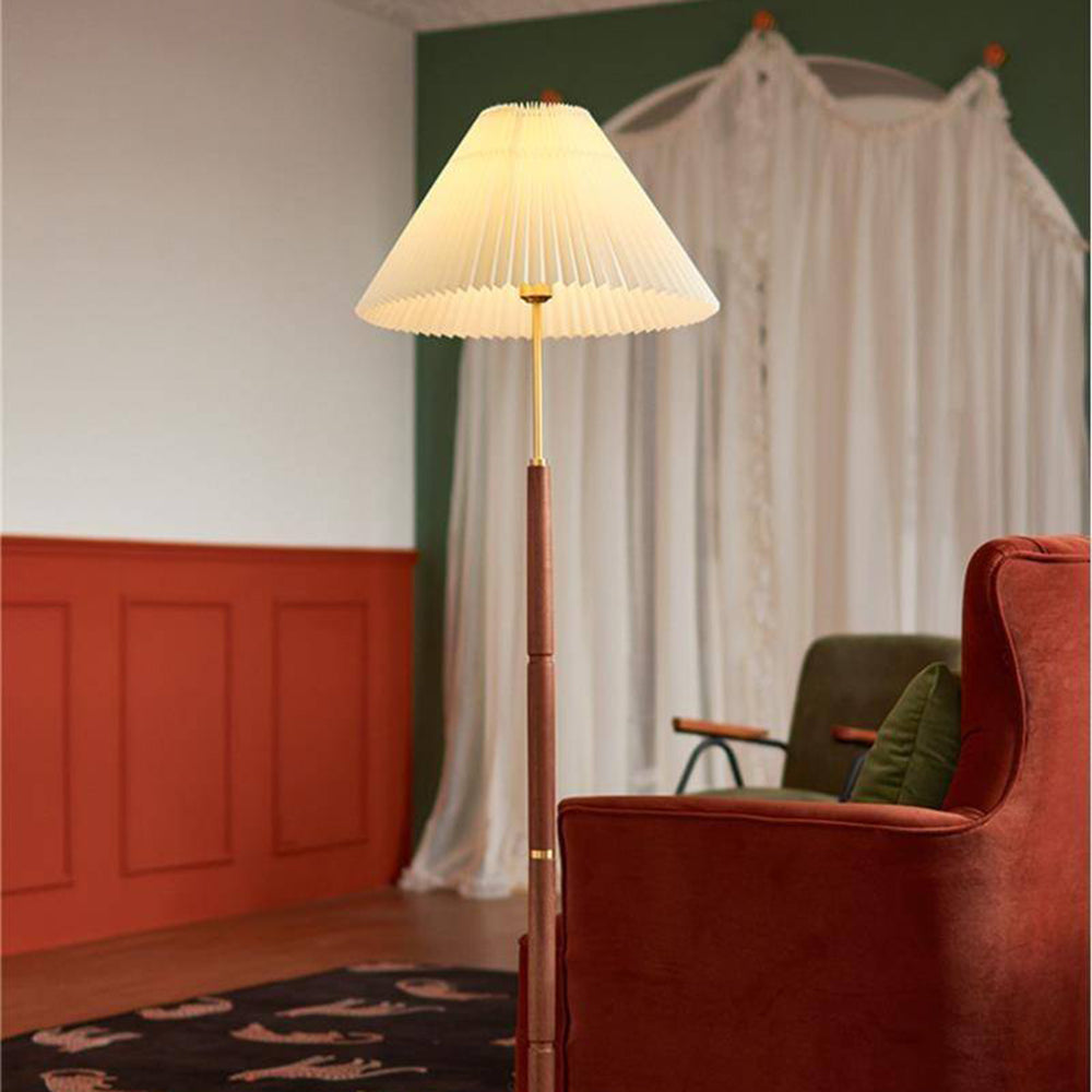 Ozawa Simple Walnut/Metal/Fabric, Table/Floor Lamp, Living Room - Cueteks