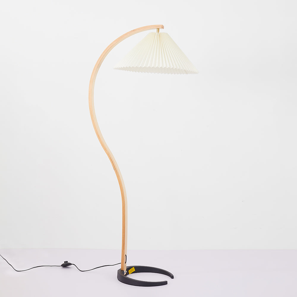 Ozawa Unique LED Beige Floor Lamp Wood/Metal Bedroom/Living Room - Cueteks