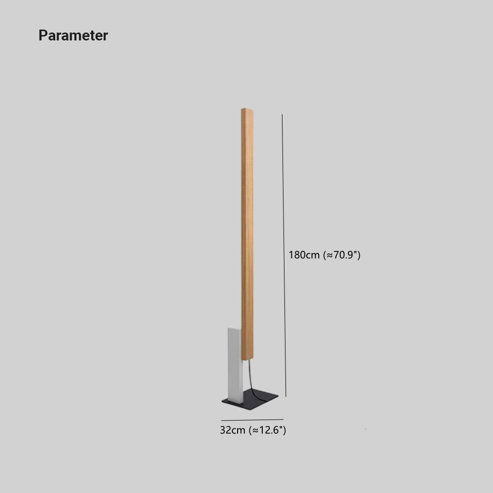 Edge Minimalist Linear Wood/Metal Floor Lamp , 4 Color - Cueteks