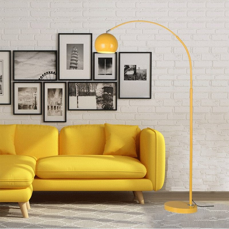 Macaron Modern Fishing 1 Light Arc Floor Lamp Metal - Cueteks