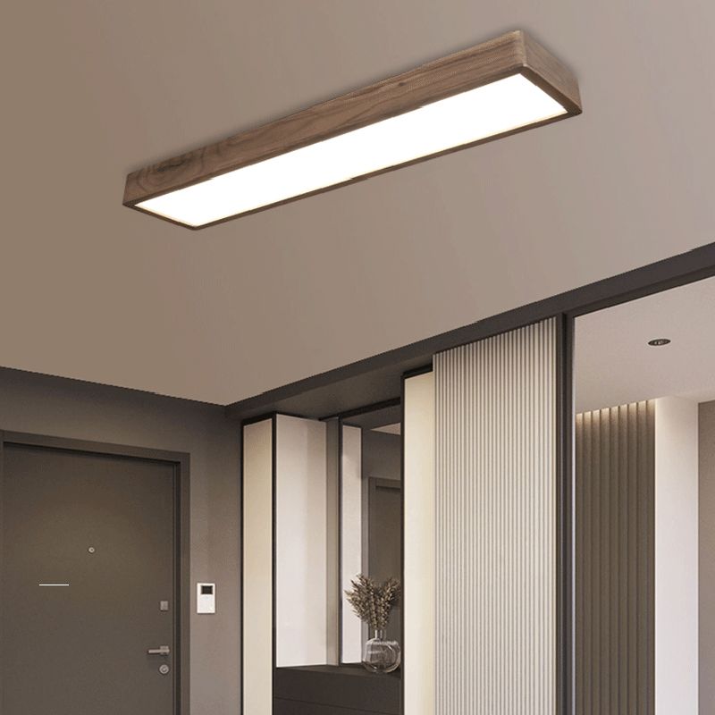 Single Ozawa rectangular ceiling light above a hallway