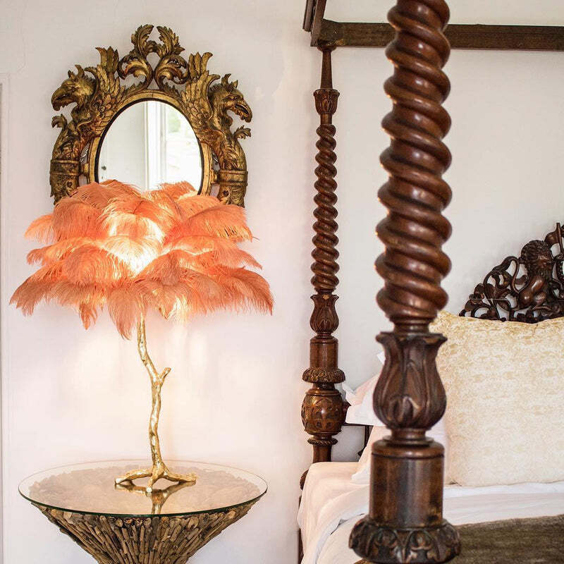 O'Moore Nordic Luxury Unique Ostrich Feather Floor Lamp/Table Lamp - Cueteks