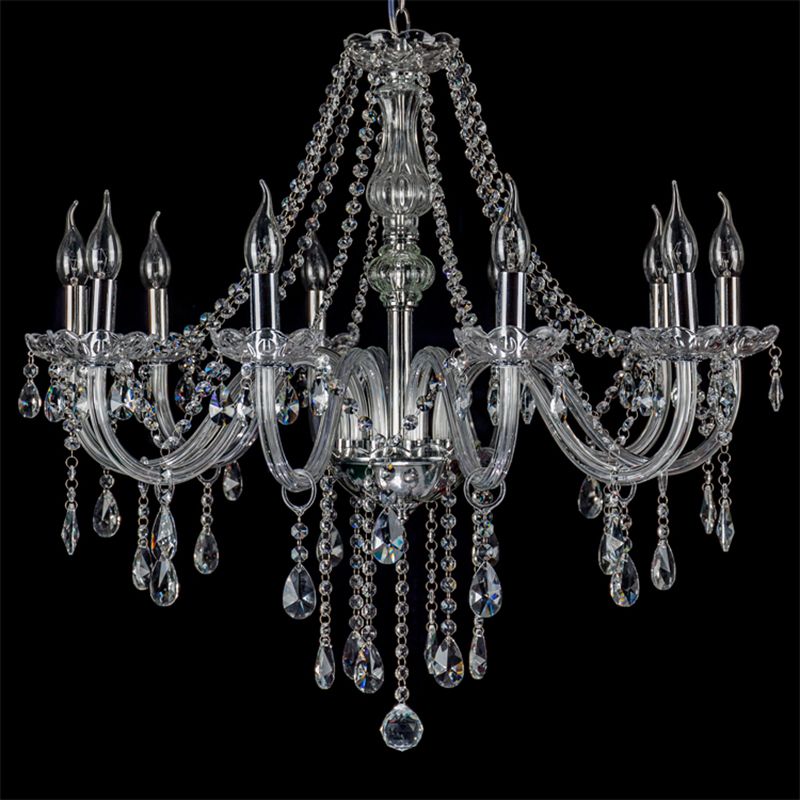Silva Luxury Candlestick Crystal Chandelier, Clear - Cueteks