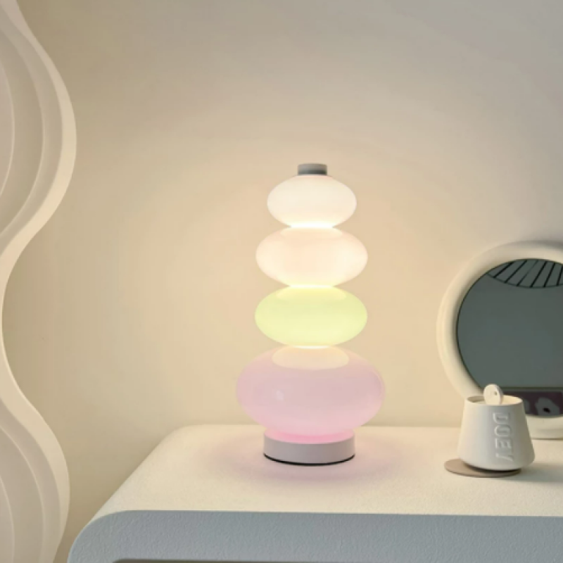Morandi Rainbow Candy Unique Glass Floor Lamp - Cueteks