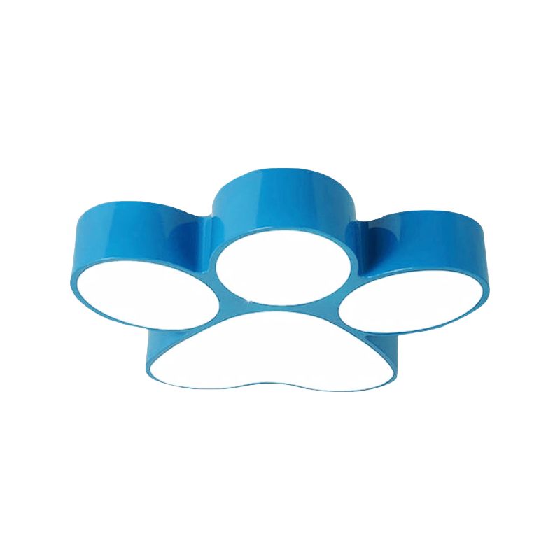 Blue Freja paw-shaped ceiling light