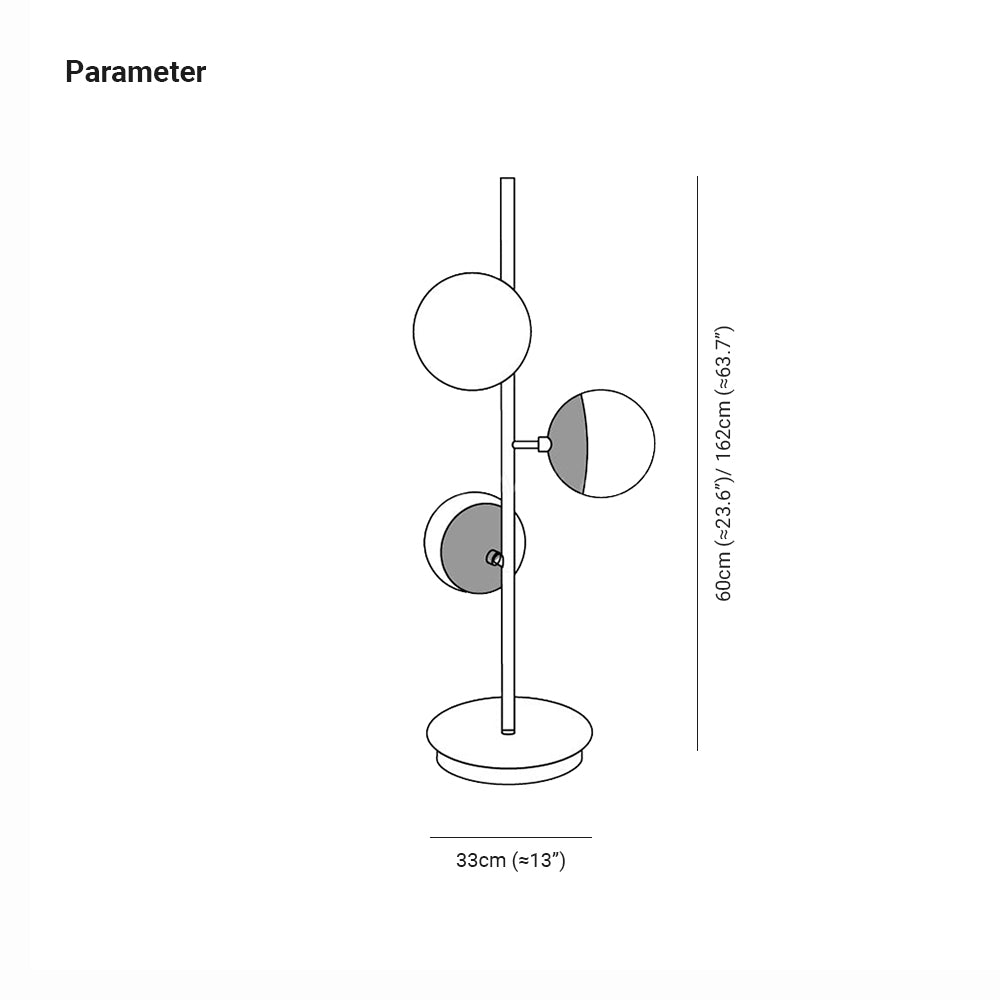 Valentina Floor Lamp Ball Modern, Metal/Ceramic, White/Gold, Living Room - Cueteks