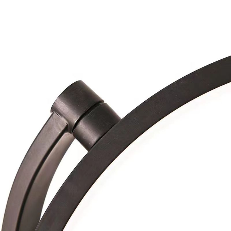 Salgado Modern Circle Tripod Metal Floor Lamp, Black/Gold - Cueteks