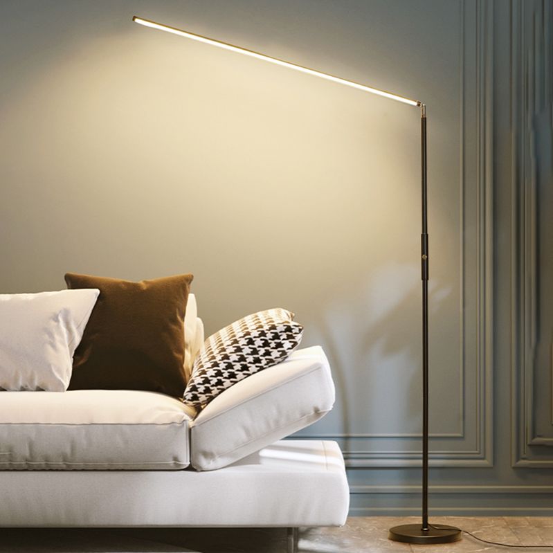 Edge Minimalistic Linear Floor Lamp, Metal, Black/White - Cueteks