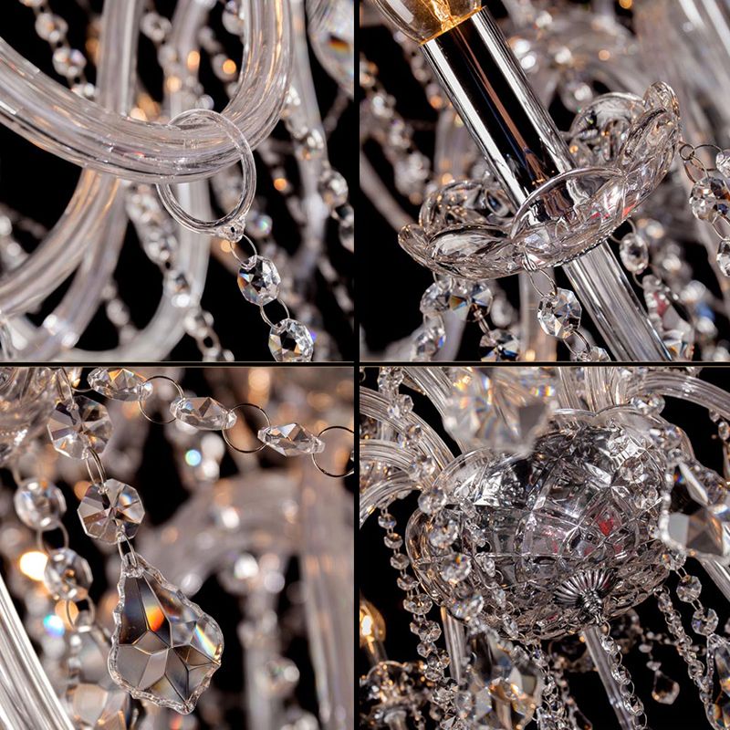 Silva Luxury Candlestick Crystal Chandelier, Clear - Cueteks