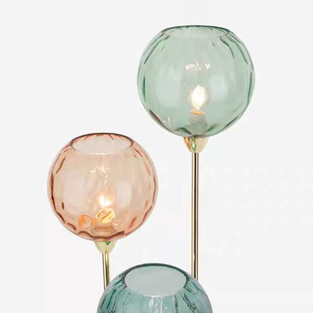 Hailie Designer Bubble Floor Lamp, Metal/Glass - Cueteks