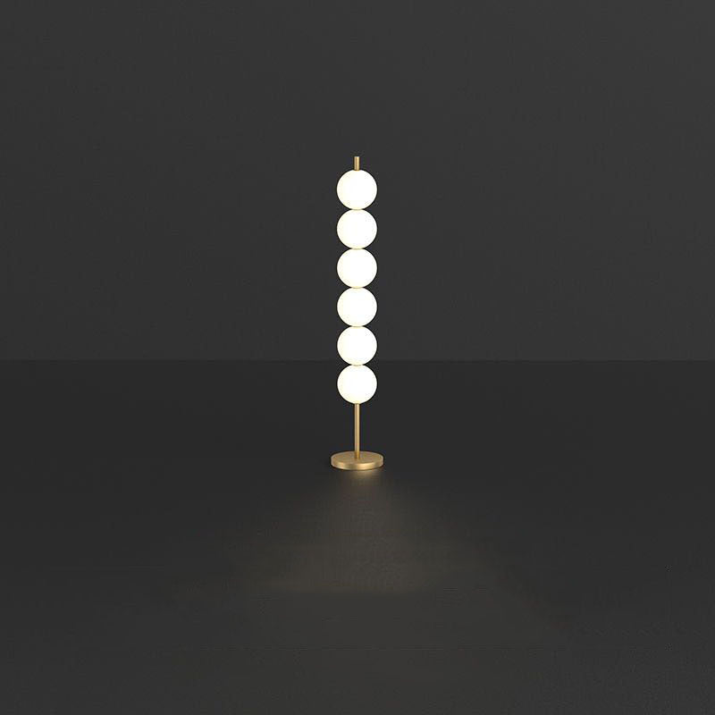 Valentina Modern Candy Acrylic/etal Floor Lamp, Brass - Cueteks