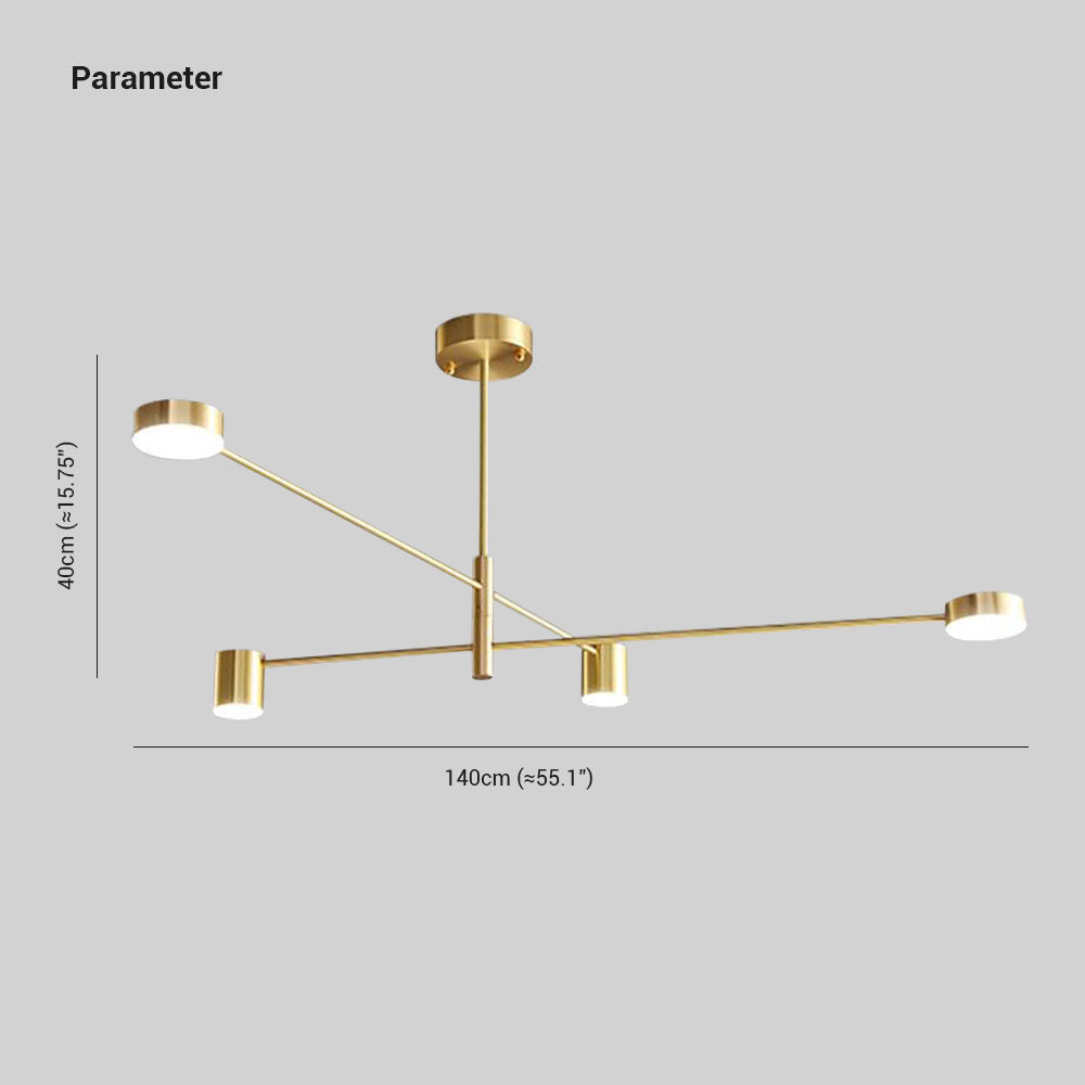 Weiss Pendant Light Branch Industrial, Metal, Black/Gold, Bedroom - Cueteks