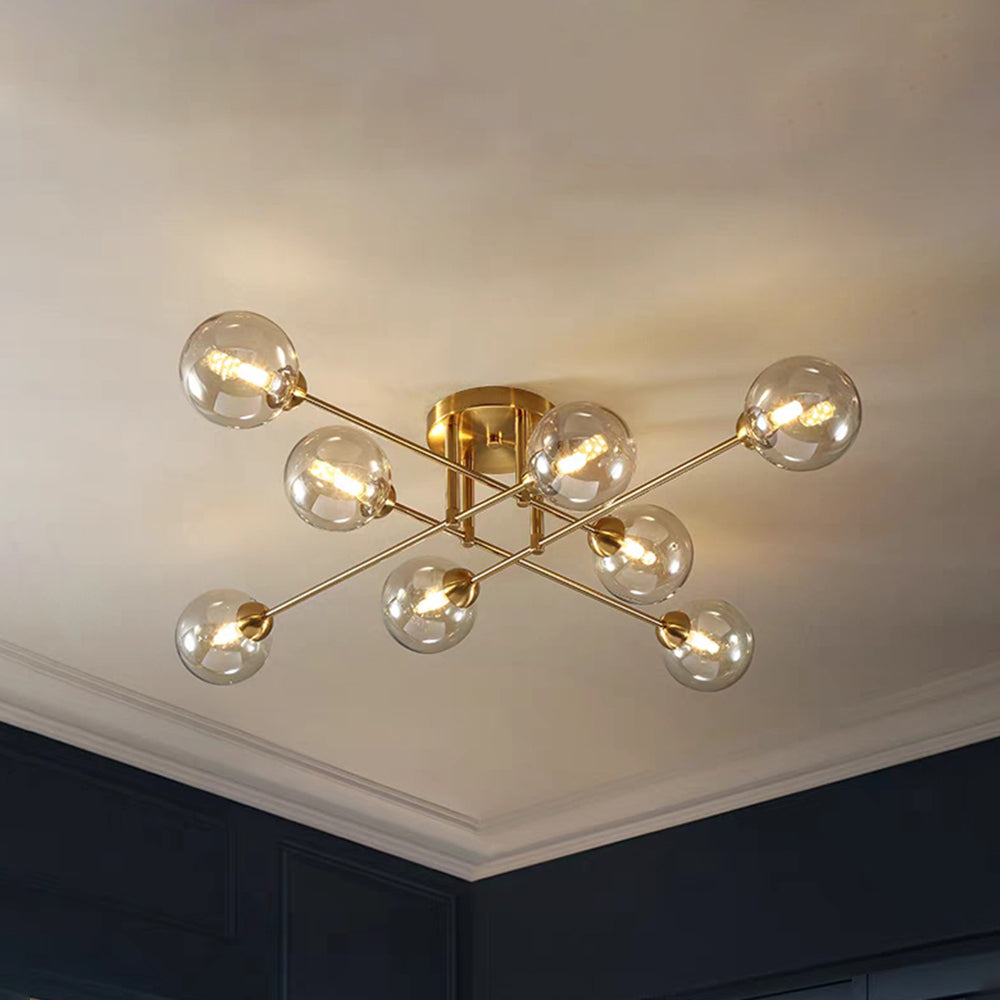 Valentina Industrial Glass Globe Chandelier LED, 6 Style - Cueteks