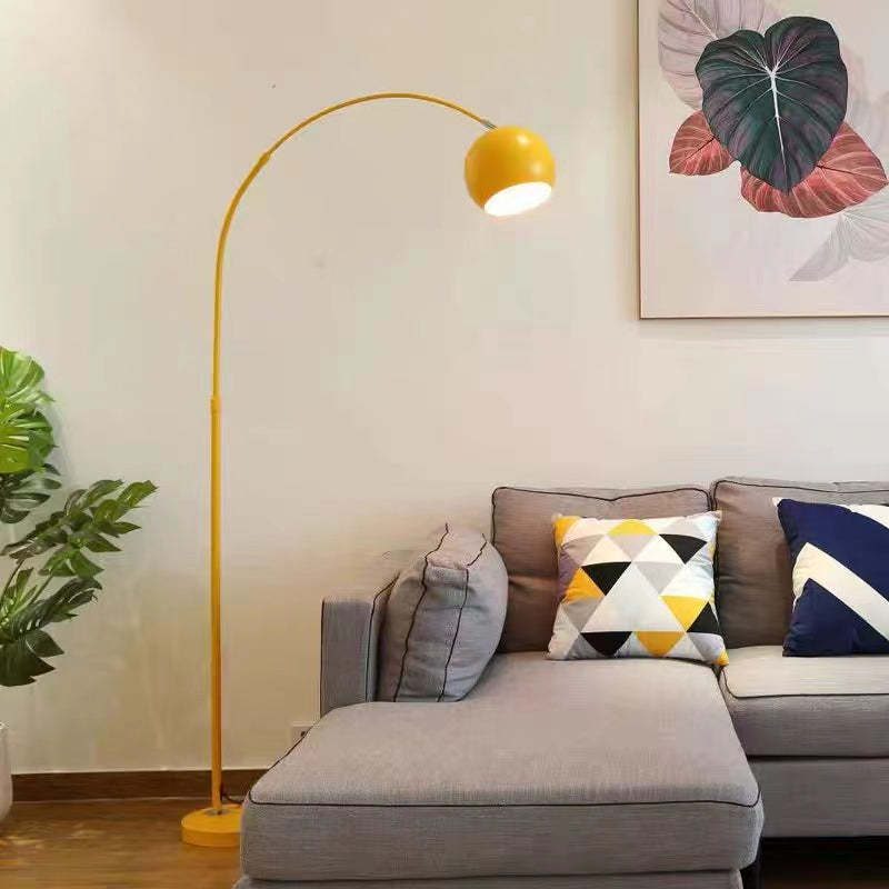 Macaron Modern Fishing 1 Light Arc Floor Lamp Metal - Cueteks