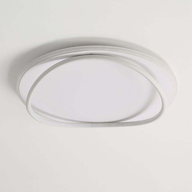 Unlit white Quinn ceiling fixture showing overlapping rings