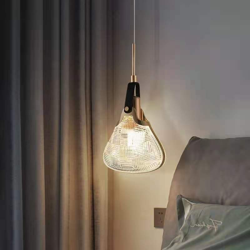 Hailie Postmodern Elegant Gold/Black Bedroom Pendant Light - Cueteks