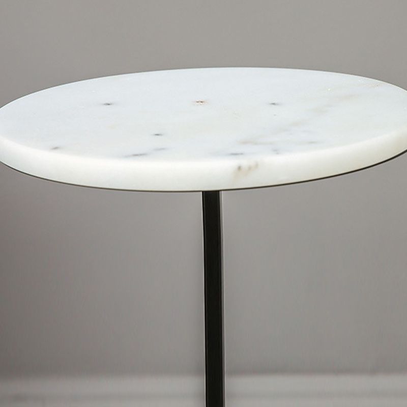 Edge Floor Lamp Bedside Table Modern, Marble/Acrylic, Black, Bedroom - Cueteks