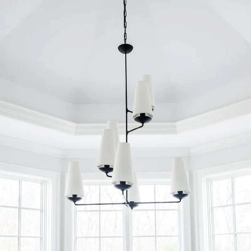 Alessio Design LED Chandeliers White Black Metall Bedroom Kitchen - Cueteks