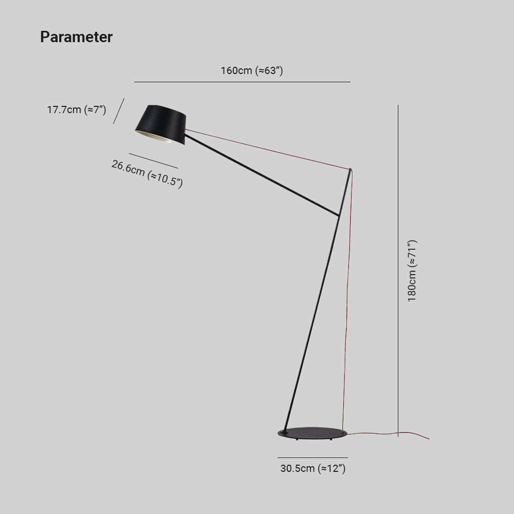 Salgado Modern Arc Linear Metal Floor Lamp, Black - Cueteks