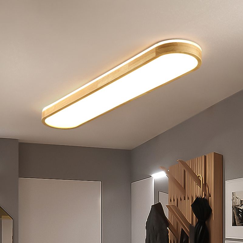 Ozawa Shape B reference image showing one illuminated wood-framed ceiling bar