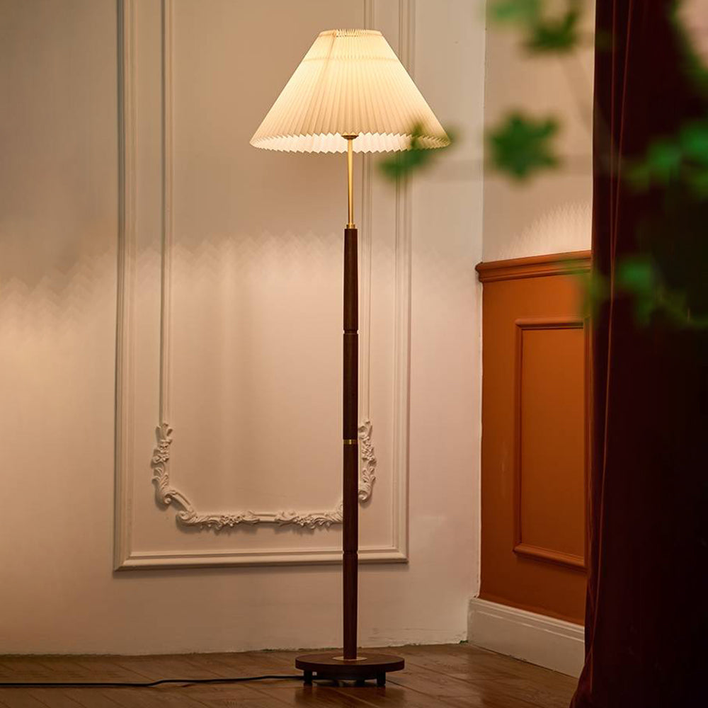 Ozawa Simple Walnut/Metal/Fabric, Table/Floor Lamp, Living Room - Cueteks