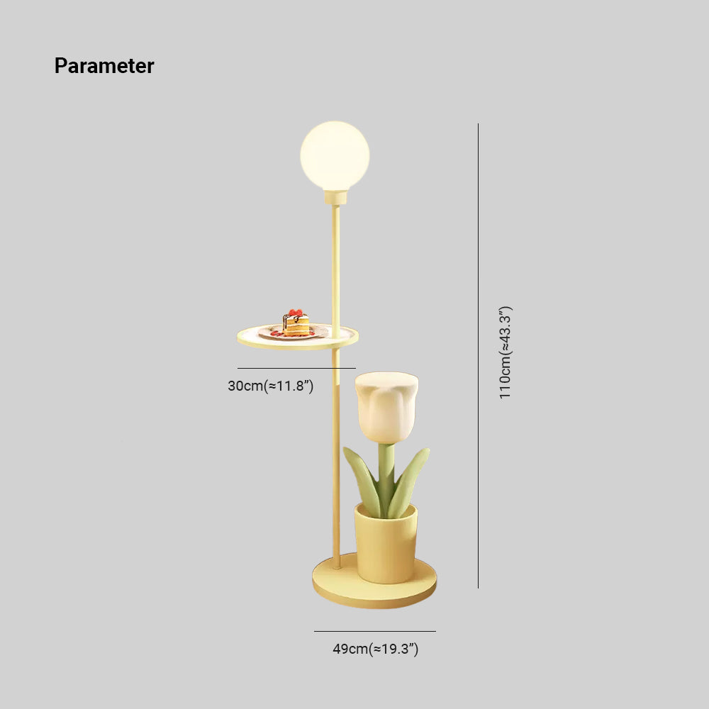 Lily Modern Floor Lamp Pink/Yellow/Purple Metal/Glass Bedroom - Cueteks