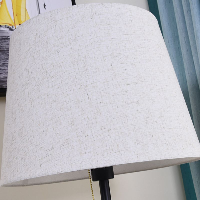 Eryn Modern Cone Metal Fabric Floor Lamp /w Shelf ,Black - Cueteks