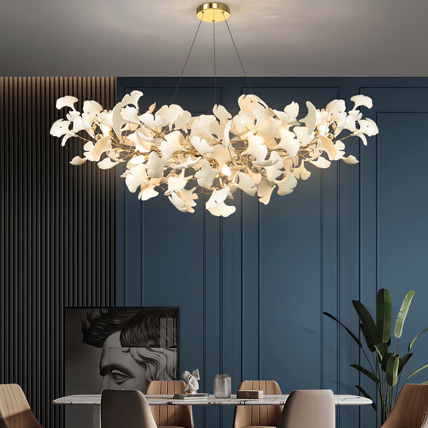 Olivia Modern Luxury Gold Entryway Chandelier Metal/Ceramics Living Room - Cueteks