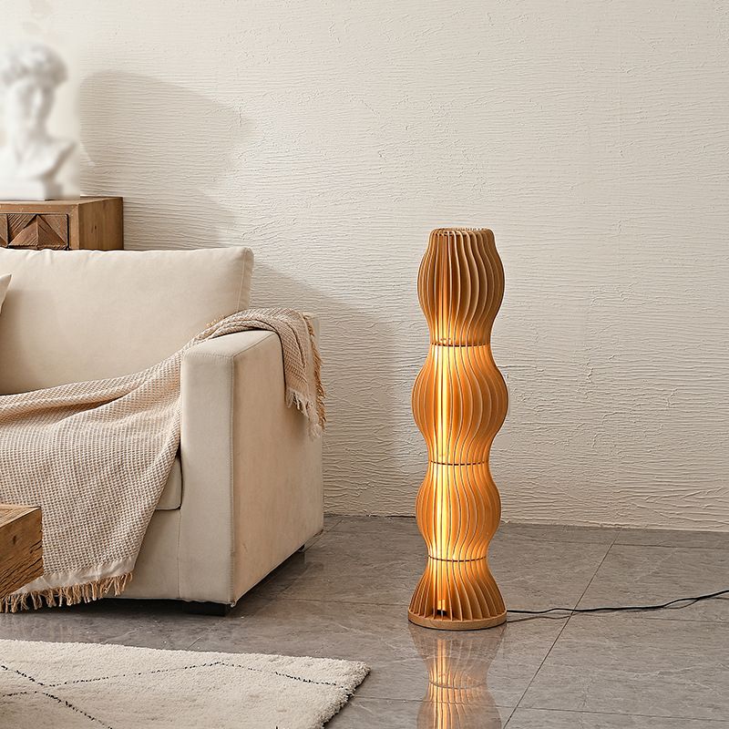 Ozawa Floor Lamp Unique Modern, Wooden Creative - Cueteks