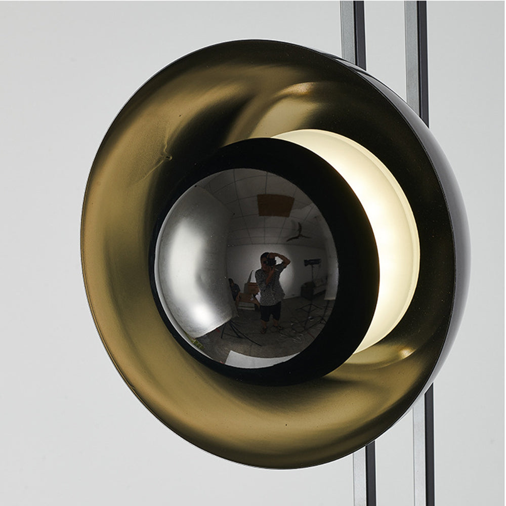 Salgado Modern Minimalist Tri-head Floor Lamp, Metal & Marble - Cueteks