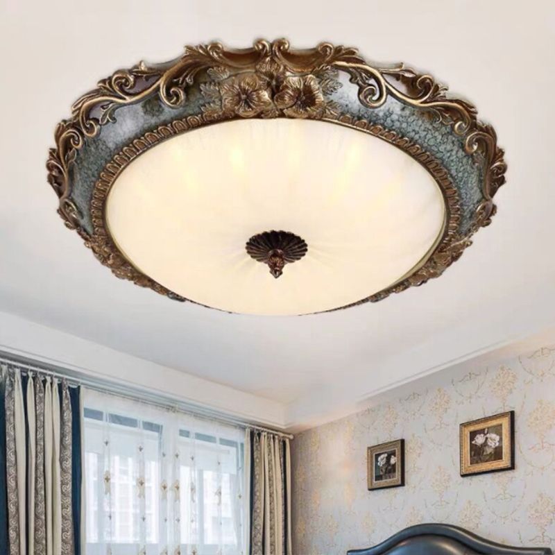Eryn Flush Mount Ceiling Light, Brass/Resin - Cueteks
