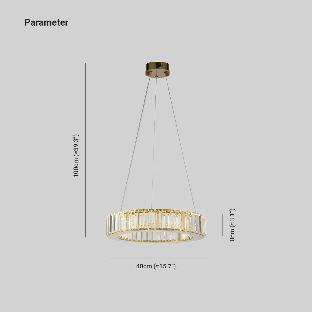 Marilyn Elegant Round Crystal Chandelier, Clear - Cueteks