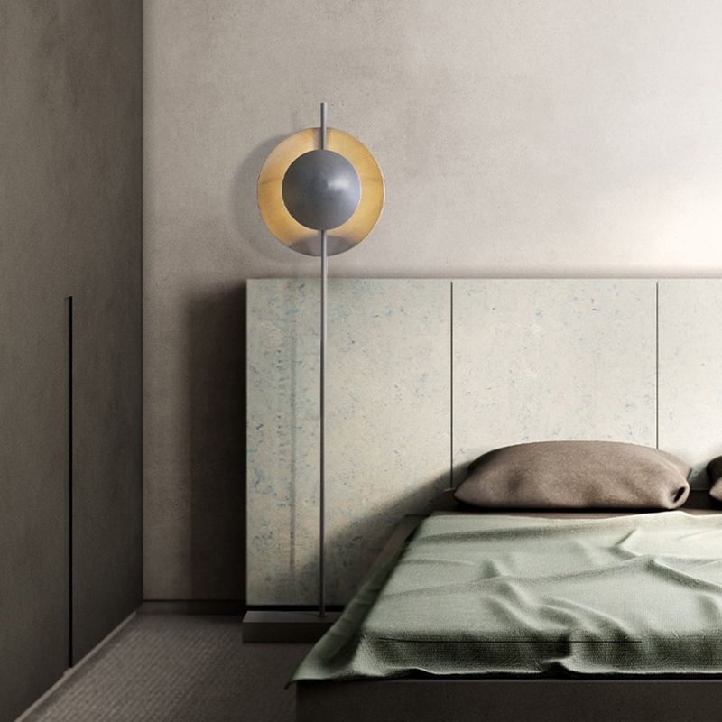 Salgado Industrial Semicircle Metal Floor Lamp - Cueteks